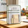 Transparent File Folders Nylon Document Bag, Portable Lightweight Mesh Organizer with Zipper Clear Pouches And Strap, Large Capacity Holder