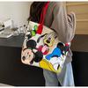 Women's Korean Style Canvas Shoulder Bag, Large Capacity Casual Tote and Student School Handbag
