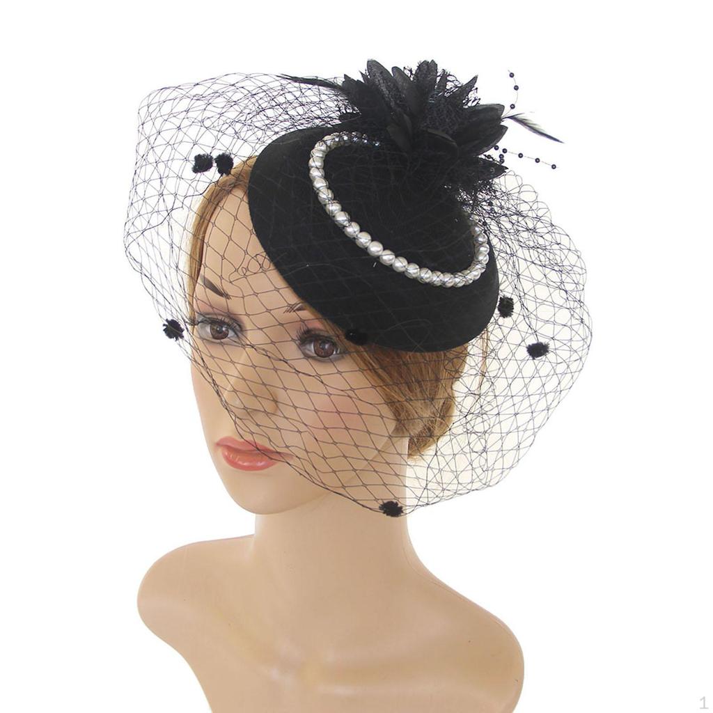 Fascinators Hat Yarn Bridal Headpiece for Church Banquet Halloween