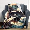 1 Stück Kraniche Wolken Leichte Flanelldecke, Bequeme und Warme Decke, für Büro und Camping Schlafsofa, Wohnzimmer061