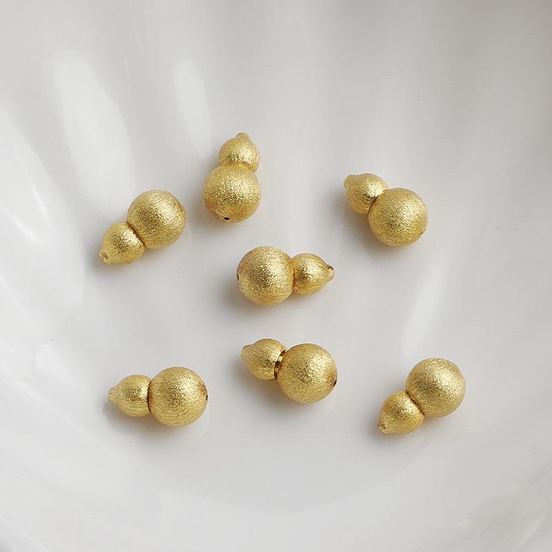 Gold-Plated Silk Thread Gourd Screw Clasp Crystal Necklace DIY Accessories