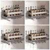 Wall Mounted Kitchen Storage Rack Moisture Resistant Wall Rack Spice Rack  Shower Wall