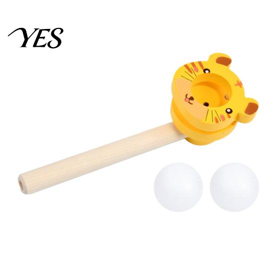 Kids Floating Ball Toy Blow Toy, Suspension Blowing Wooden Pipe for Child Lung Capacity Training, Educational Boys Girls Exercise