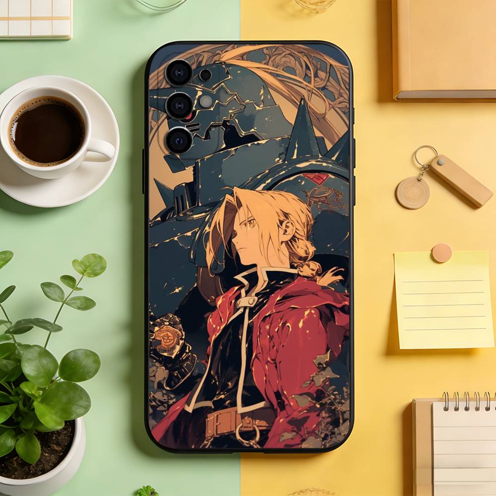 Fullmetal Alchemist Edward Elric  Phone Case Black Silicone Soft For Samsung S25,S24,S21,S22,S23,S30,Ultra,S20,Plus,Fe,Lite Samsung S21Ultra