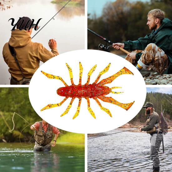 Freshwater Fishing Lures 8Pcs 6cm/2.8g Bionic Insect Soft Bait, Slow Sinking Floating Artificial Lure, Realistic Swimming Baits Swim Bait for