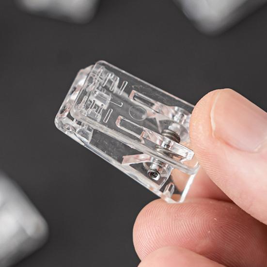 20Pcs File Clips Artwork Hanging Clips Clear Plastic Wall Sticky Spring Clips Photo Poster Paper Strong Grip Clips