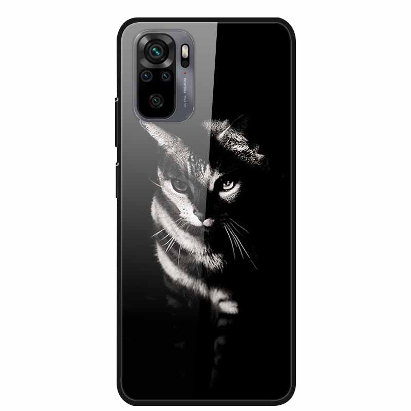 Edzett Üveg tok Redmi Note 10 Pro-hoz Fedél Kemény tok Xiaomi Redmi Note10 5G Telefon Tokhoz Note10 Pro Fundas TPU Lökhárító