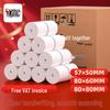 Papel Térmico Qixin 57x50mm e 80x80mm - Ideal para Pequenos Tickets e Recibos de Cozinha para Viagem