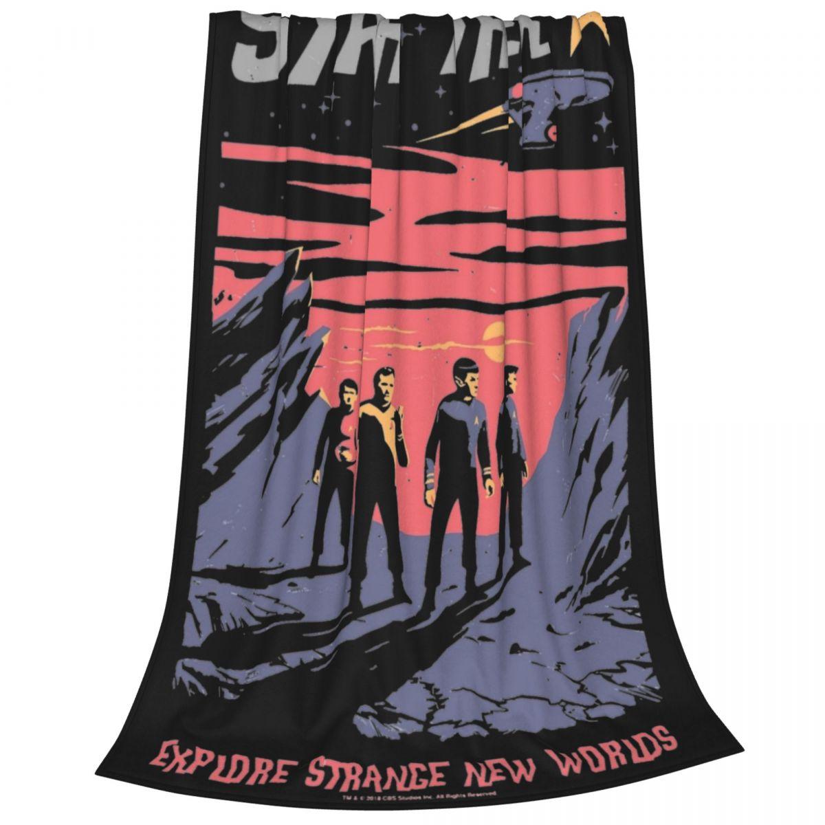 Stars Treks Ships Of The Past Schematics Fleece Throw Blanket Blanket for Home Couch Soft Bedroom Quilt 30x40in