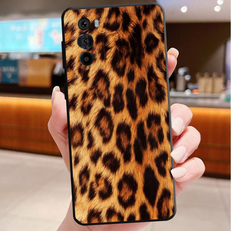 Phone Case For Motorola Edge 50 40 Pro 60 50 40 30 Ultra Neo Fusion Moto G85 G72 G53 G54 G84 G13 G32 Tiger Leopard Print