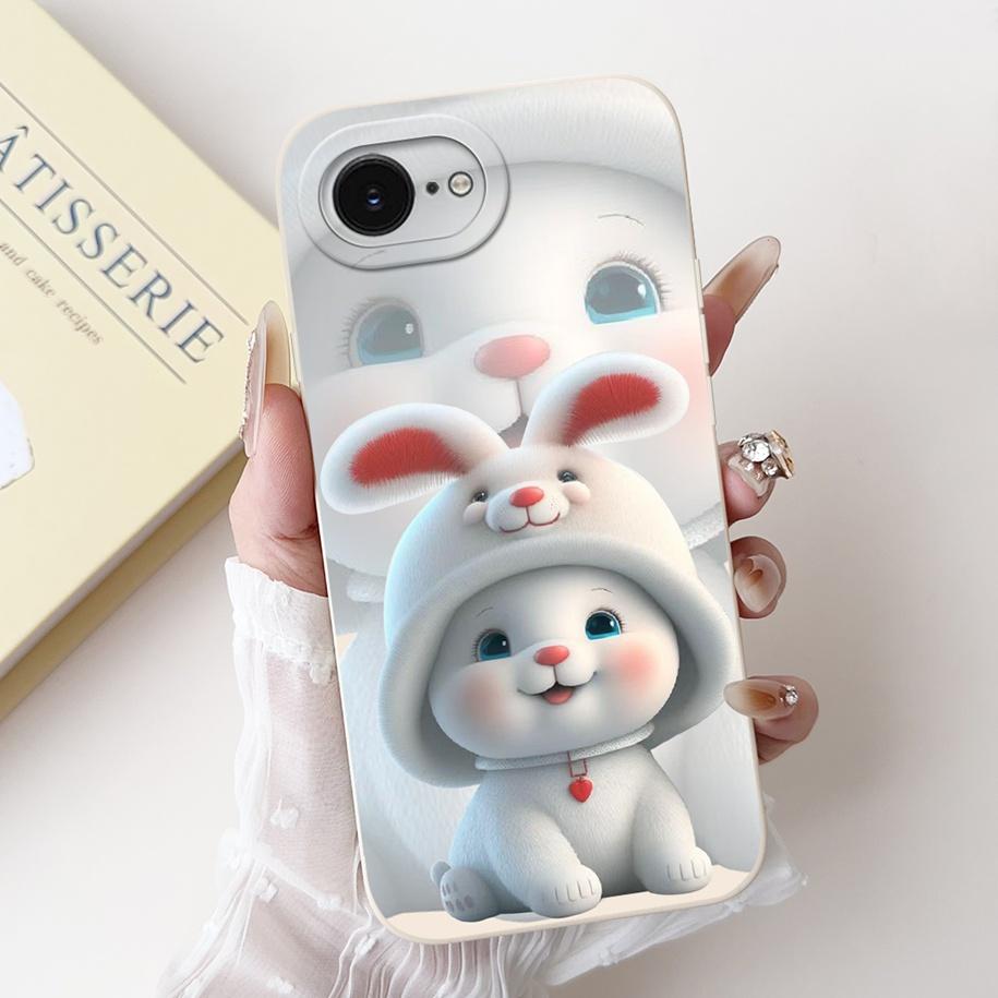For iPhone 16E Case Popular Flower Cartoon Silicone Phone Cover For iPhone16E Funda For iPhone SE 2025 SE4 Shockproof Soft Cover