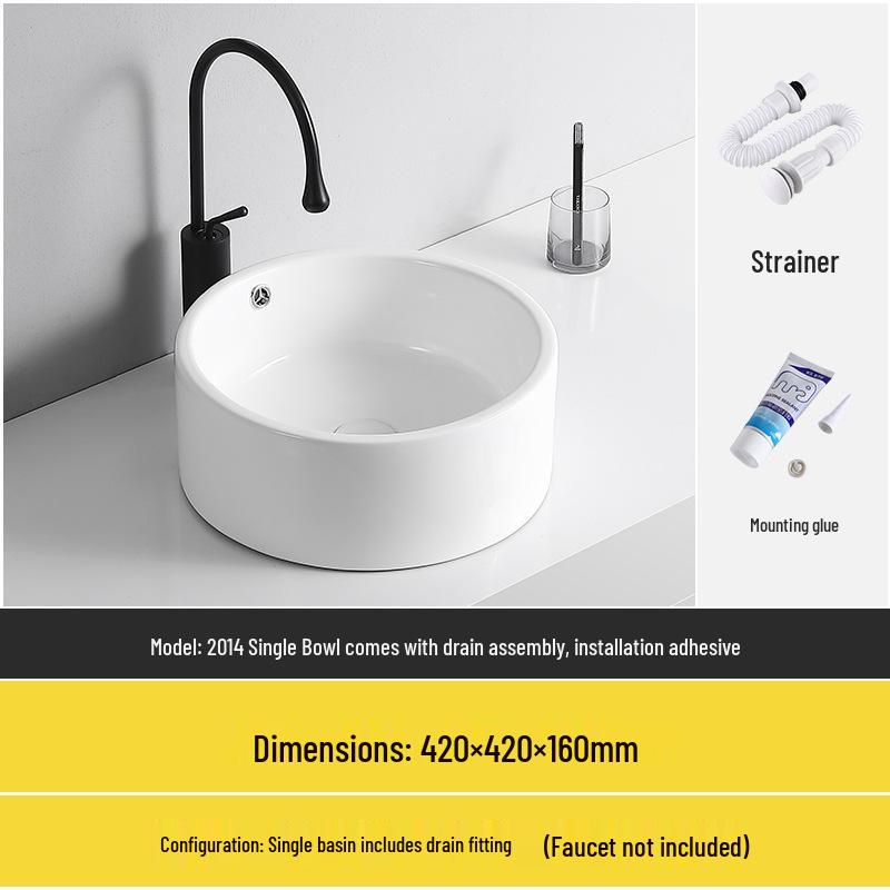 Tengxiang Ceramic Sink: White Floor-Standing Luxury Basin with Cabinet for Bathroom or Balcony