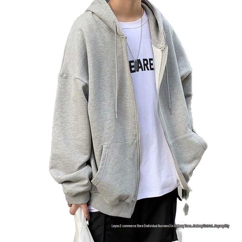Sweat à capuche décontracté pour homme Printemps/Automne Multi-poches Tendance Japonaise, Gilet d'extérieur ample Tendance Nationale Élégant