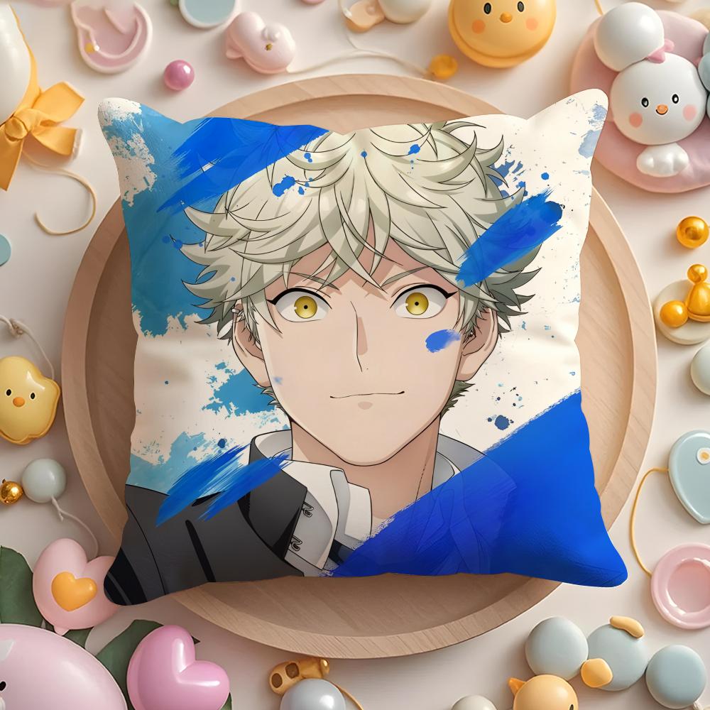 Blue P-Period Cushion Cover Home & Car Multi-Scene Pillow Cover - Reversible, Soft & Durable for Daily Use