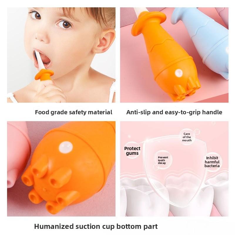 Cute Children Small Head Soft Bristle Toothbrush High Density Brush Wire Does Not Damage Gums for Children Aged 3-7