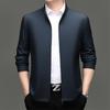 2026 Men's Stand Collar Business Jacket - High-End Spring & Autumn Outerwear, New Casual Style for Middle-Aged Men