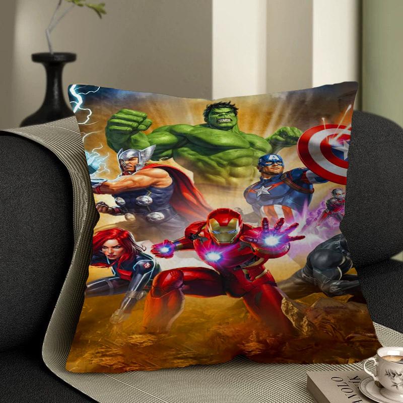 Marvel Wall Art Personalized Pillow Cover Kids Bedroom Wild Party Decor Pillowcase Kid Birthday Shower Gift