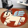 1pc Pegasus Winged Horse Office Round Area Rug, Under Office Chairs Bedroom Living Room Home Decor, Room Deco
