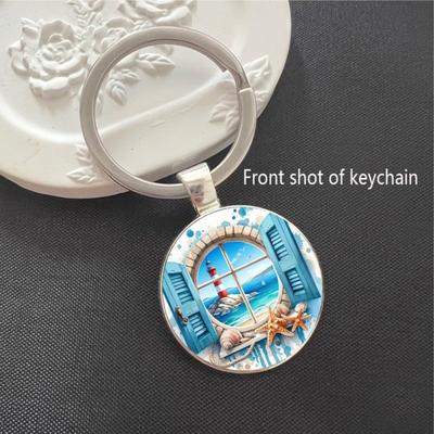 Pendentif Porte-clés en Alliage de Mode Anneau de Clés Métal Rond