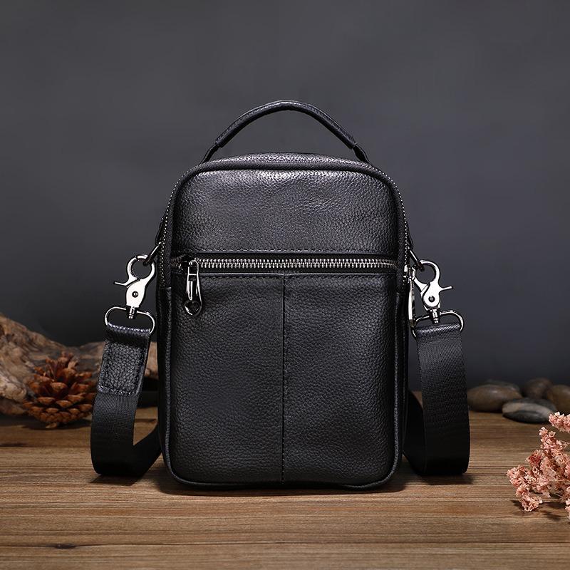 Single-shoulder Bag Men's Style Urban Casual Genuine Leather Crossbody Bag New Model Men's Bag Crossbody Bag