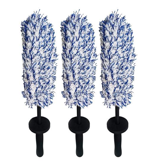 Wheel Cleaning Brush Microfiber Rim Wheel Barrel Cleaner Brush 3pcs