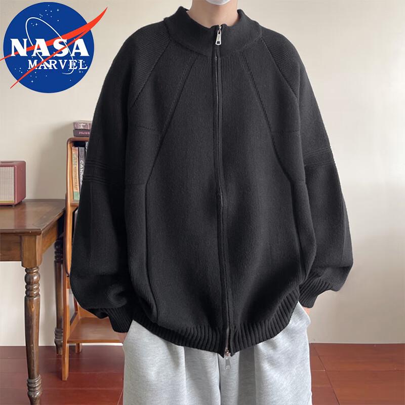 NASA MARVEL Men's Autumn/Winter Zip-Up Knit Cardigan