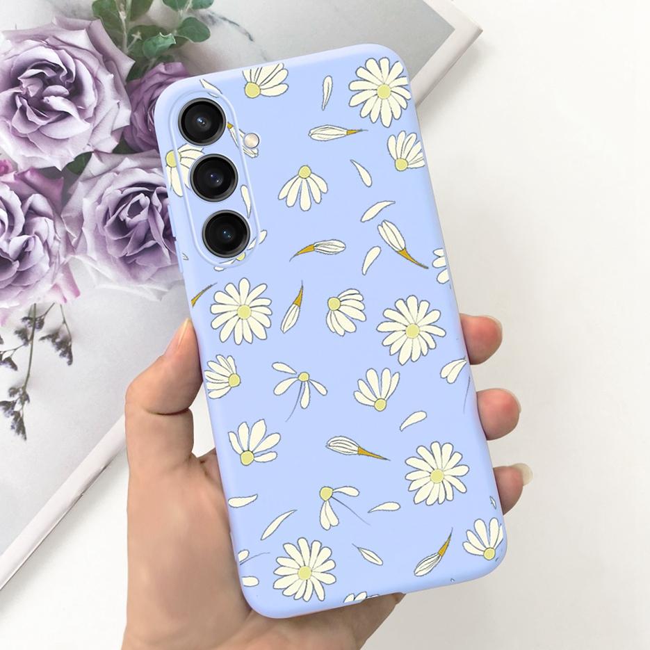 For Samsung Galaxy A55 Case Pretty Cartoon Girls Sunflower Cover Soft TPU Phone Case For Samsung A15 A25 A35 A55 5G Fundas Coque