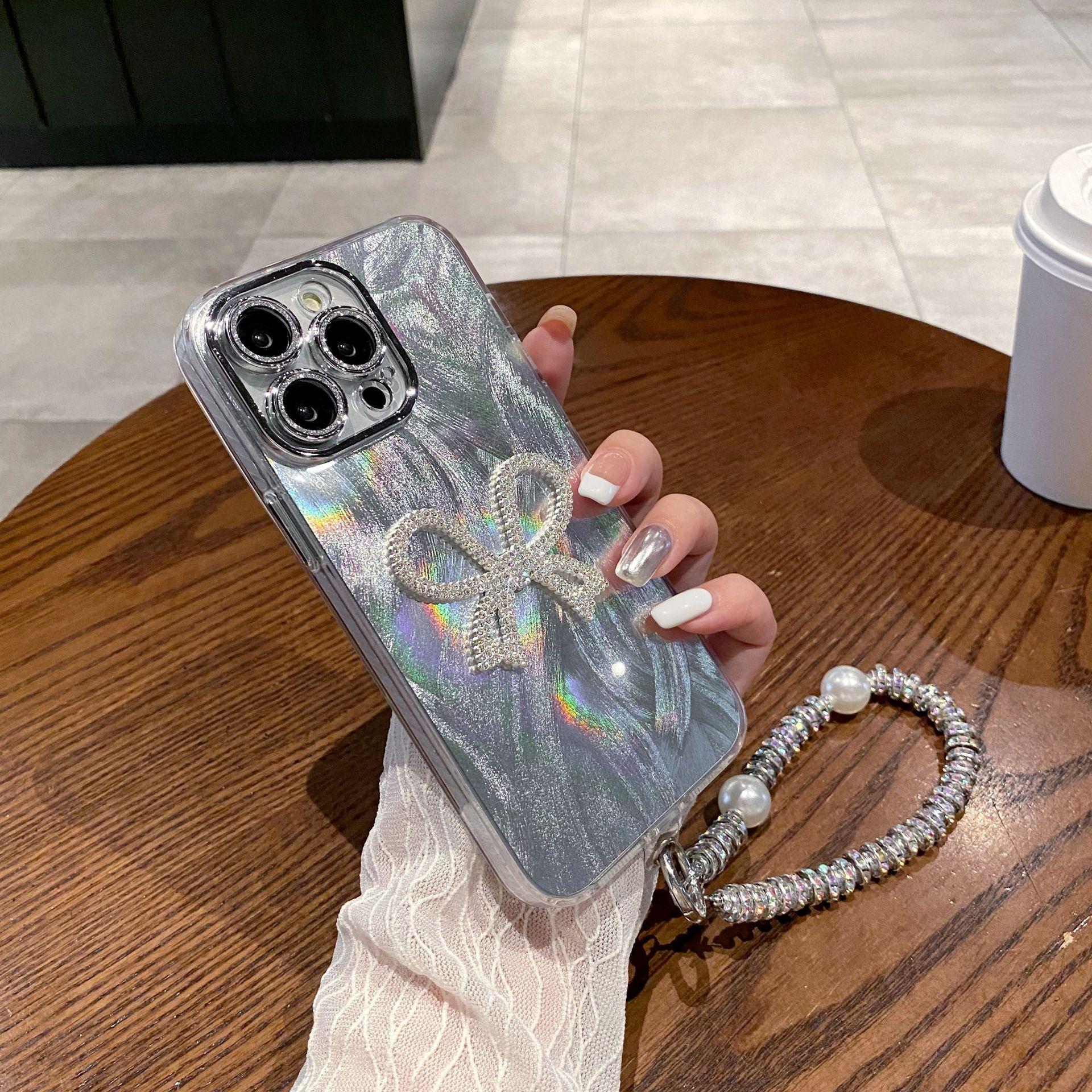 

Protective Case Suitable for Apple 15 Feather Yarn Laser 11 Bow 15 Fairy 13 Hard IPhone 12 Mobile Phone Case 16 Apple 17PAOMAX