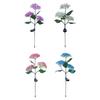 3-Head Solar Hydrangea Flower Garden Light with Colorful LEDs Waterproof Outdoor Stake Lamp
