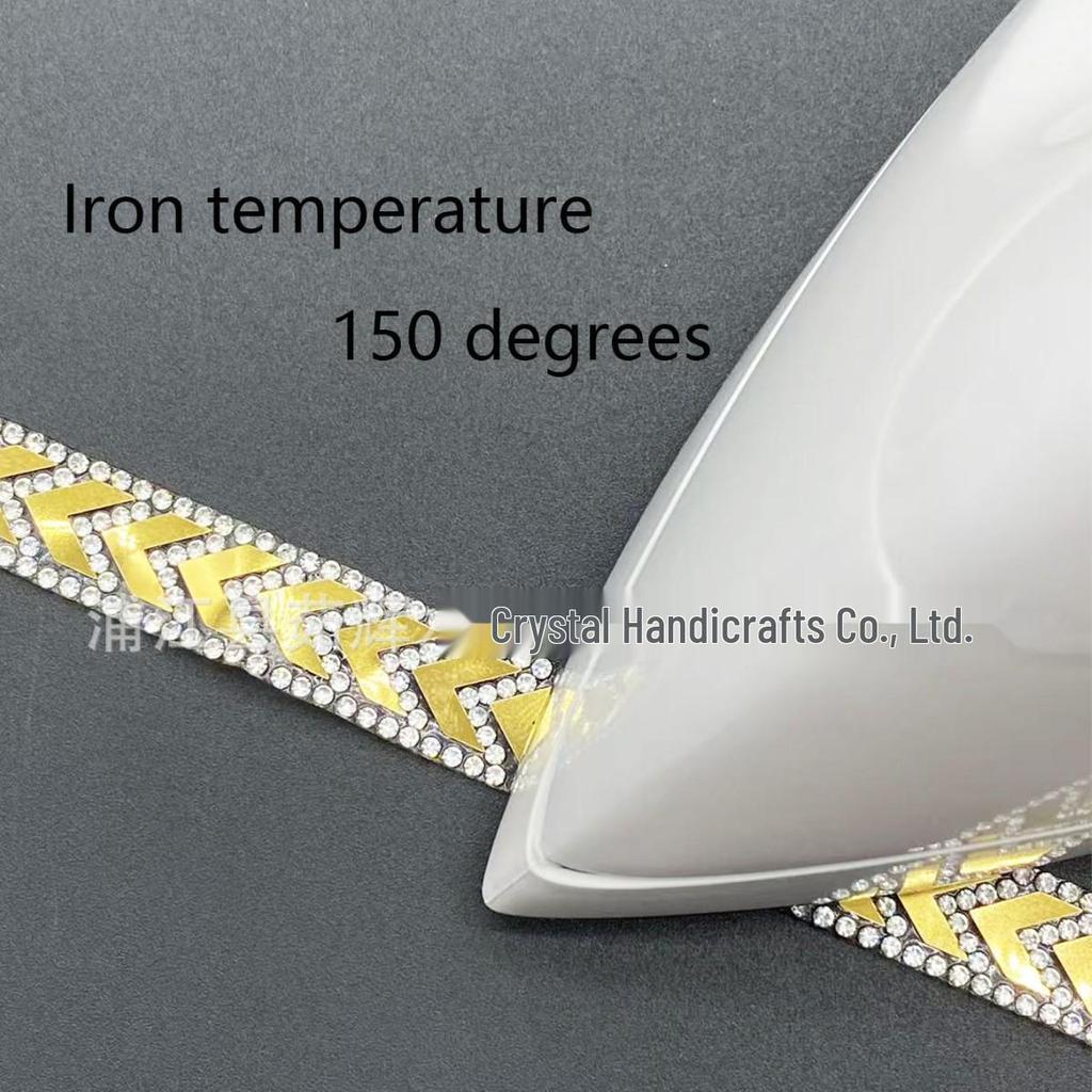 One-Yard Resin Rhinestone Strip with Hot Melt Adhesive for DIY Clothing Accessories