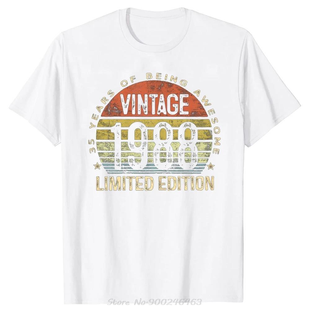 Awesome Birthday Retro Anniversary T-shirt Harajuku Streetwear Tshirt Vintage 1980 And 1988 T Shirt Men Cotton Short Sleeve Tees