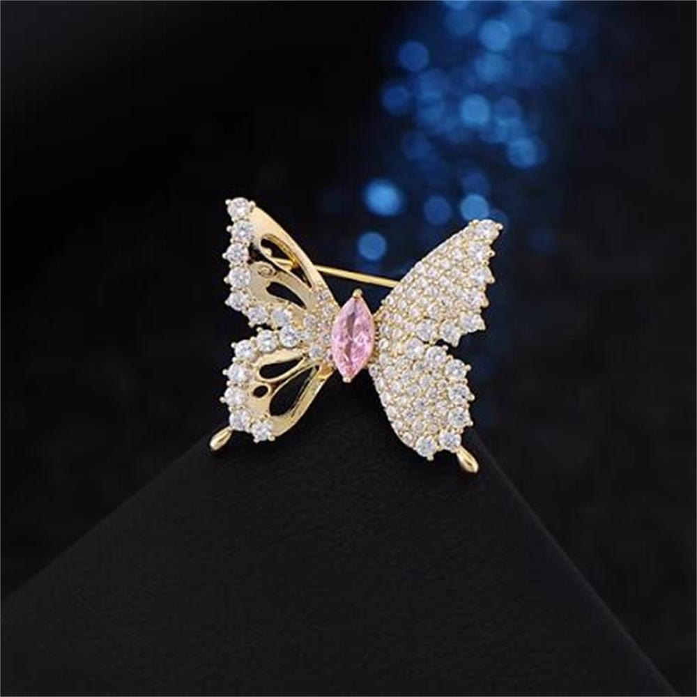 

Elegant Rhinestone Butterfly Brooch Pins Zircon Insects Badge For Women Clothing Hat Decor Accessories Party Jewelry Gifts
