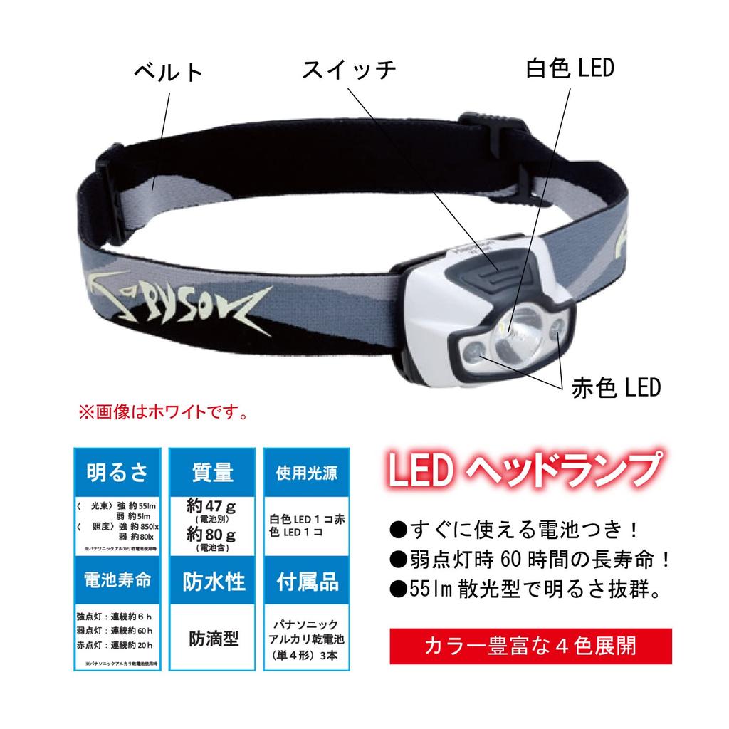 Hapyson LED Stirnlampe Schwarz 80g YF-246BK-K Gewicht Ca.. (inklusive Batterie)