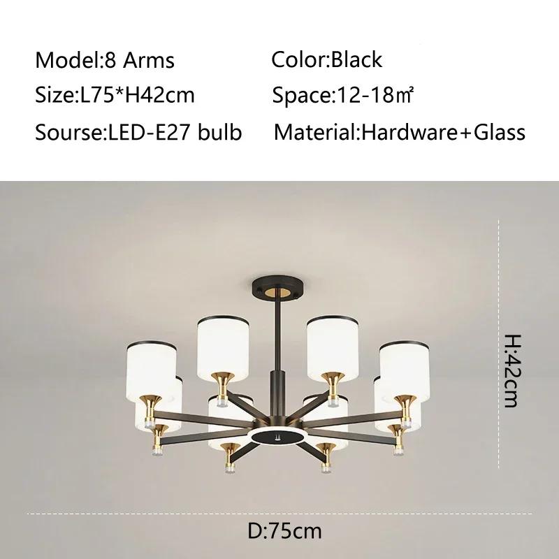 New Style Living Room Chandelier Modern Simple Light Luxury Atmosphere Home Bedroom Restaurant Nordic Set Lamp