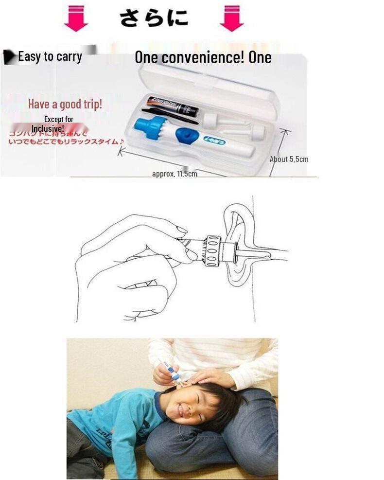 Elektrisches Ohrreinigungsset für Kinder und Erwachsene - Japanischer Saug-Ohrenschmalzentferner