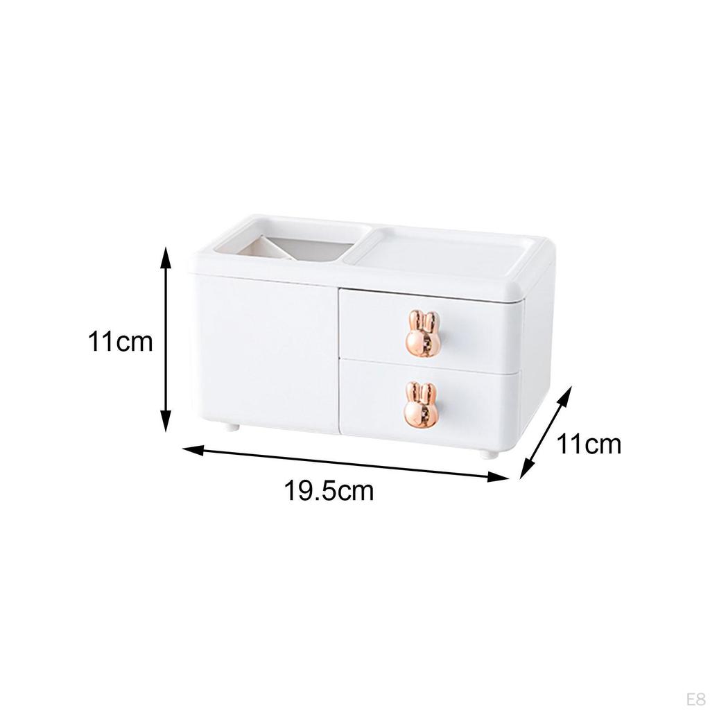 Cute Desk Organizer Makeup Brush Holder Multifunctional Home Decoration Storage Box Stationery Caddy