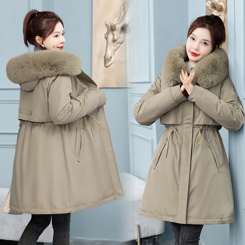 Medium and Long Waist Pie Overcomes Women's Winter New Products, Loose Fashion Hooded Down Cotton Jacket Women
