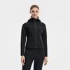 Fila Fitness Classic Simple Sports Training Comfortable Versatile Slim Knit Hooded Jacket Women jackets Deep-Black A11W621503FBK