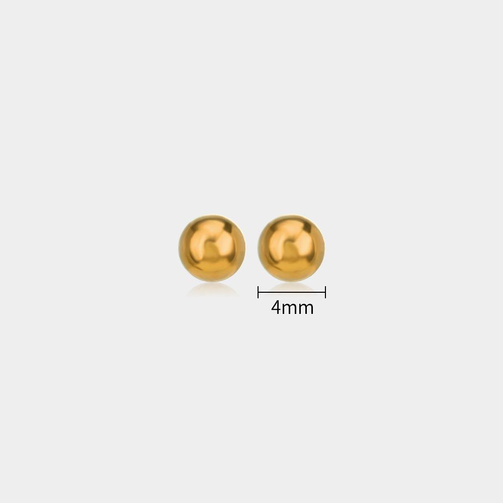 Edelstahlkugel Runde Ohrstecker Für Frauen Mädchen Punk Mode Geometrische Halbe Metallohrringe Trendiger Partyschmuck Geschenke