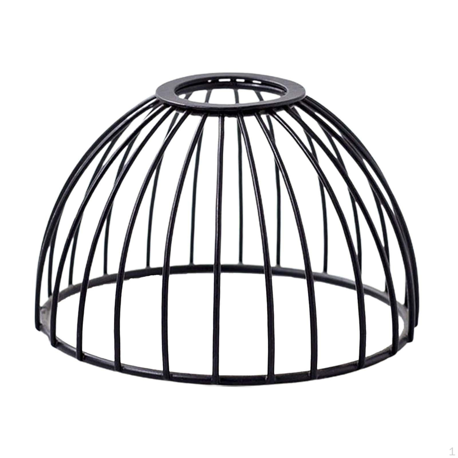 

Wrought Iron Lampshade Rustproof Light Cover Hollow Small Bird Cage Shape Sturdy Retro for Club