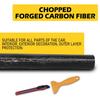 59inches L Gloss Forged Carbon Fiber CF Vinyl Black Car Wrap Sticker Decal Trim