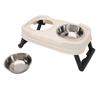 Elevated Cat Bowls with 2 Bowls Height   Foldable Raised Cat Food Water Bowl for Dogs Cats