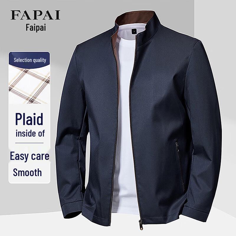 FAPAI Men s Easy-Care Stand Collar Casual Jacket 3XL 56