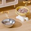 Stainless Steel Elevated Cat Bowl Non-slip Raised Pet Bowl Durable Pet Feeding Bowl  Cats Dogs
