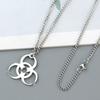 Biochemisches Krisensymbol Edelstahl Halskette Anhänger Farbige Halskette für Damen Herren Punk Schmuck Geschenk