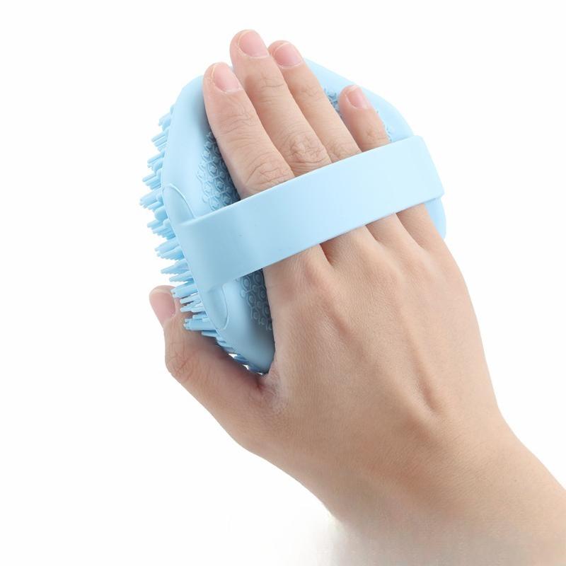 Soft Silicone Exfoliating Brush Cleanser Manual Body Cleansing Scrubber Shower Gentle Massage Bath Brush Bathroom Accessorie