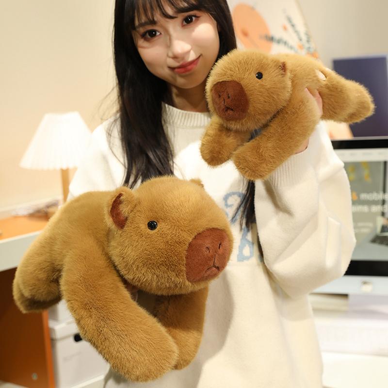 30-60cm Long Kawaii Plush Capybara Pillow Soft Stuffed Animal Capybara Plush Toy Doll Birthday Gift for Kids Girls Home Decor
