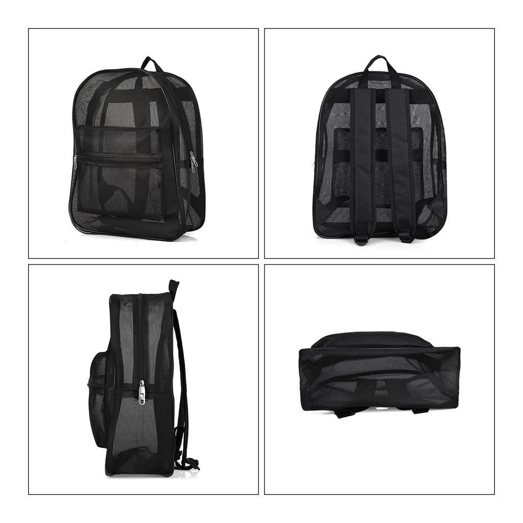 NOTAG Mesh Backpack, Mesh Bag, Daypack, Unisex, Knapsack, Gym Sack, Sports, Pullover, Beach Backpack, Breathable, Outdoor, School, Large Capacity, A4