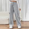 Women's Elastic High Waist Patchwork Straight-Leg Pants - 2025 New European & American Style