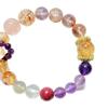 Natural Purple Ghost Powder Amethyst Gray Moonstone Black Gold Super Seven Citrine Design Bracelet Bracelet